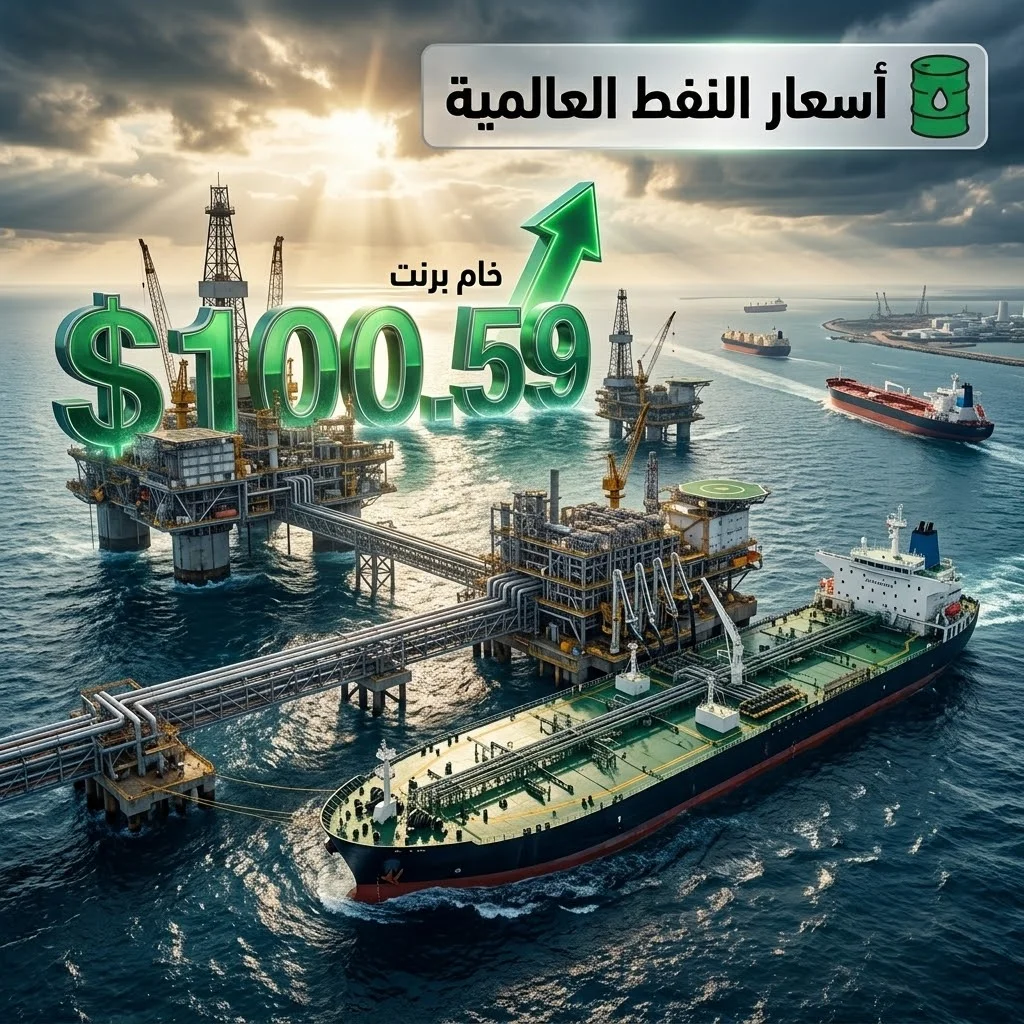 أسعار النفط ترتفع طفيفاً وخام برنت يتجاوز 100 دولار للبرميل